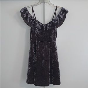American Eagle Cold Shoulder Velvet Dress